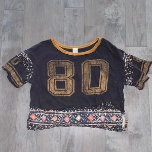 Free People Cropped Football Shirt